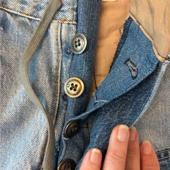 Greg Lauren mixed denim 34 lounge jeans Sz 2 - Picture 9 of 11